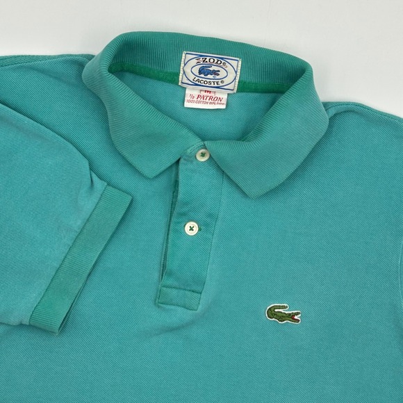 Izod Lacoste Other - Vintage IZOD Lacoste Polo Shirt Mens Medium Green Short Sleeve‎ Crocodile Logo
